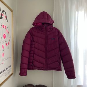 Patagonia Fuchsia Pipe Down Ski Puffer w/Skirt | L